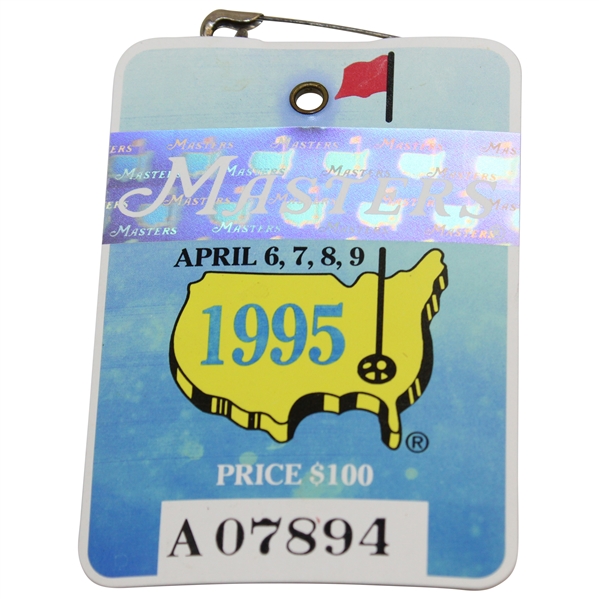 1995 Masters Tournament SERIES Badge #A07894 - Crenshaw Winner & Tigers Masters Debut
