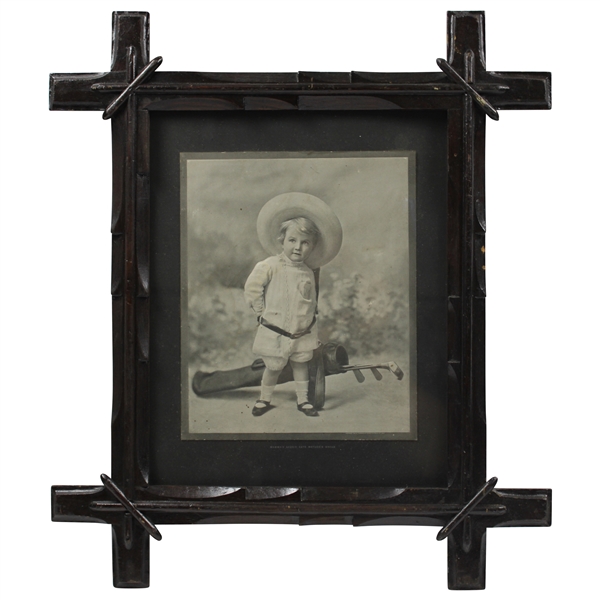 1904 Mamas Caddie Eats Mothers Bread Young Boy Framed Photo 
