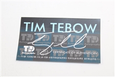 Tim Tebow Signed 2015 Tim Tebow Foundation Celebrity Golf Classic Flag JSA ALOA