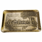 1988 Winged Foot Golf Club Moes 60th Anniversary Handmade Bronze Tray 
