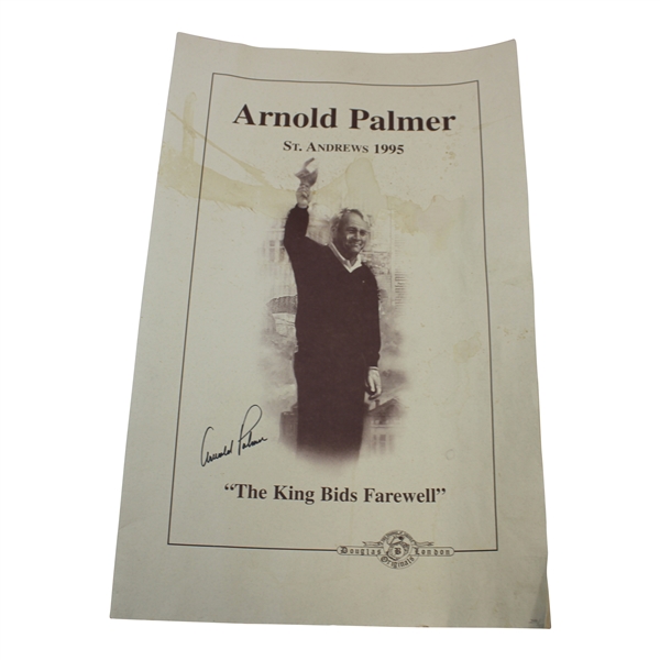 Arnold Palmer Twice Signed Ltd Ed The King Bids Farewell Doug London Print in Sleeve JSA ALOA