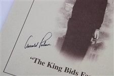 Arnold Palmer Twice Signed Ltd Ed The King Bids Farewell Doug London Print in Sleeve JSA ALOA