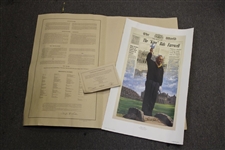 Arnold Palmer Twice Signed Ltd Ed The King Bids Farewell Doug London Print in Sleeve JSA ALOA