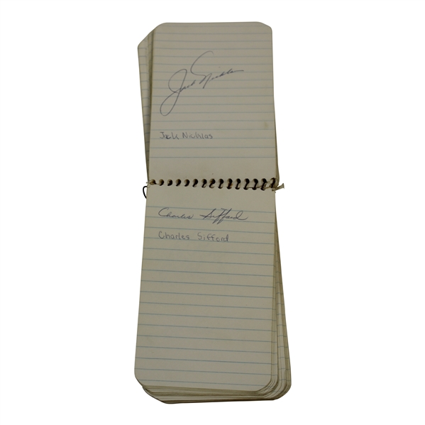 Nicklaus, Palmer, Marr & 21 Others Signed 1964 Note Pad - Obtained at Carling Open JSA ALOA