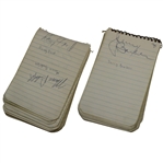 Nicklaus, Palmer, Marr & 21 Others Signed 1964 Note Pad - Obtained at Carling Open JSA ALOA