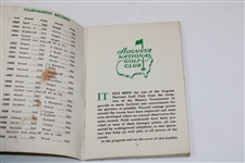1958 Masters Tournament Spectator Guide - Arnold Palmer Winner