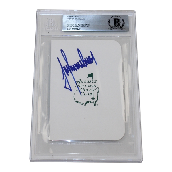 Trevor Immelman Signed Augusta National Golf Club Scorecard Beckett 9