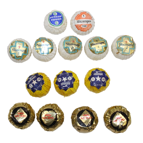 Fourteen Vintage (14) Assorted Wrapped Golf Balls