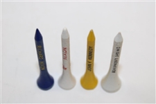 Four (4) Presidential Golf Tees: John Kennedy, Richard Nixon, Dwight Eisenhower & Re-Elect Dick Nixon