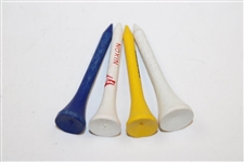 Four (4) Presidential Golf Tees: John Kennedy, Richard Nixon, Dwight Eisenhower & Re-Elect Dick Nixon