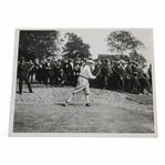 President Warren Harding Playing Golf with Big Crowd Press Photo 