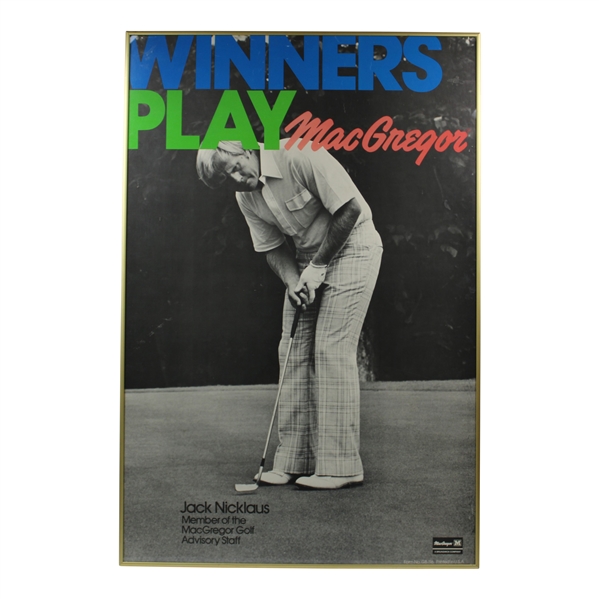Winners Play Macgregor with Jack Nicklaus Large Cover - Framed 