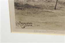 Life Association of Scotland Matted Golf Photo Signed By Artist Michael Brown JSA ALOA