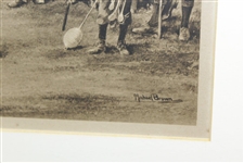 Life Association of Scotland Matted Golf Photo Signed By Artist Michael Brown JSA ALOA