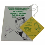 Arnold Palmer & Dave Marr Signed 1976 University Of Oregon Benefit Golf Exhibition Program with Ticket JSA ALOA