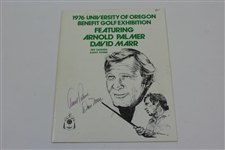 Arnold Palmer & Dave Marr Signed 1976 University Of Oregon Benefit Golf Exhibition Program with Ticket JSA ALOA