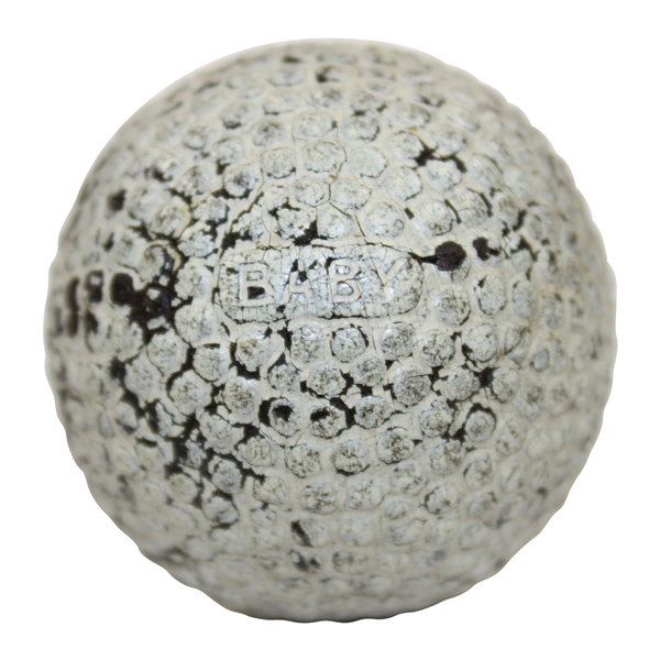 c. 1912 "Baby Kite" White Bramble Golf Ball w/ 95% Original Paint
