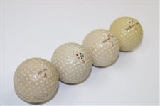 Four Wilson Rubber Core Dimple Golf Balls - 1920s-1960's