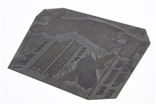 Bobby Jones 1930's Standard Service Gas-Petroleum Printing Plate w/Grand Slam Merion