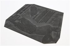 Bobby Jones 1930's Standard Service Gas-Petroleum Printing Plate w/Grand Slam Merion