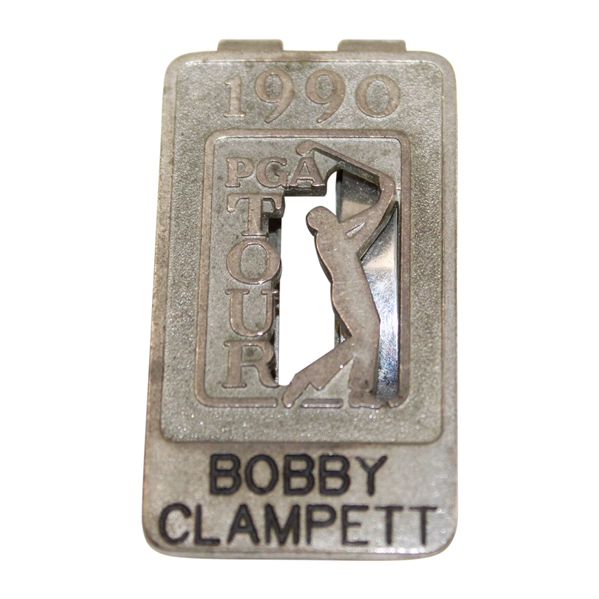 Bobby Clampetts Personal 1990 PGA Tour Member Money Clip/Badge