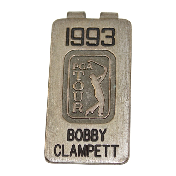 Bobby Clampetts Personal 1993 PGA Tour Member Money Clip/Badge