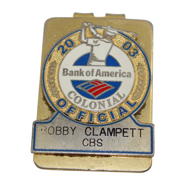 Bobby Clampetts 2003 Bank of America Colonial Championship CBS Official Clip/Badge