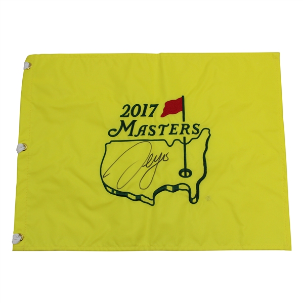 Sergio Garcia Signed 2017 Masters Embroidered Flag - Bobby Clampett Collection JSA ALOA