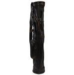 Vintage Black Leather Golf Bag