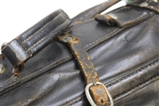 Vintage Black Leather Golf Bag
