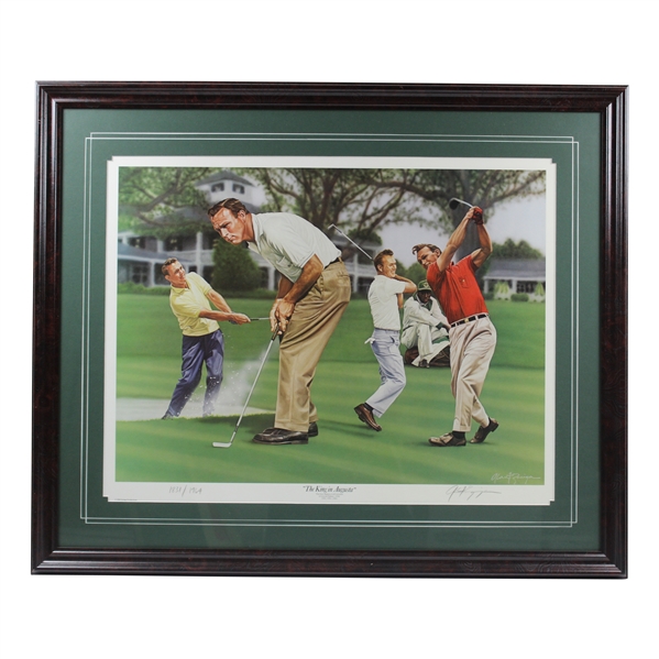 The King In Augusta Arnold Palmer Alan Zuniga Ltd Ed Print 1831/1964 - Framed