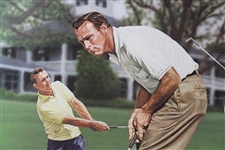 The King In Augusta Arnold Palmer Alan Zuniga Ltd Ed Print 1831/1964 - Framed