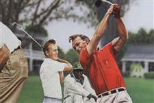 The King In Augusta Arnold Palmer Alan Zuniga Ltd Ed Print 1831/1964 - Framed