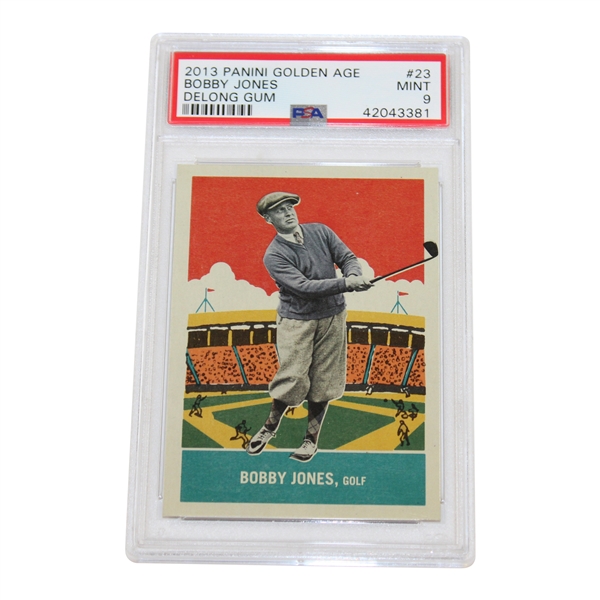 Bobby Jones 2013 Panini Golden Age Delong Gum Golf Card #23 PSA 9 MINT #42043381