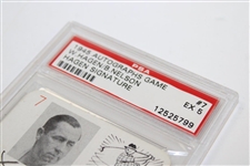 Walter Hagen 1945 Autographs Game W. Hagen/B. Nelson #7 Golf Card PSA 5 EX #12525799