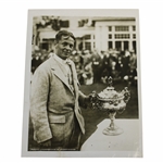 Bobby Jones Merion US Amateur Trophy Underwood & Underwood Photograph - 9/9/1924
