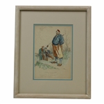 Frank Reynolds Original "History While You Wait" Pen & Ink Watercolor - Framed