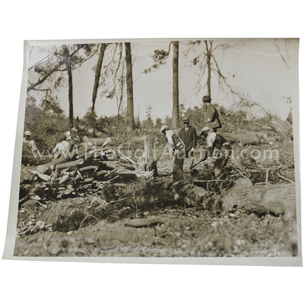 1930's Augusta National GC Original Photo of Bobby Jones & Wendell P. Miller Surveying Construction Workers