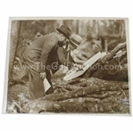 1930s Augusta National GC Original Photo of Bobby Jones & Wendell P. Miller Surveying Construction Plans