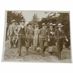 1930's Augusta National GC Original Photo of Bobby Jones & Group Surveying Construction Land