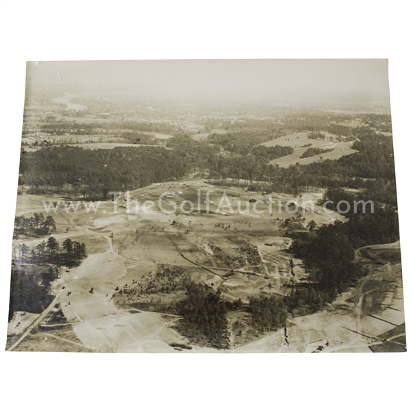 1930s Augusta National Golf Club Original Aerial Photo of 13th & 14th Fairways Under Construction