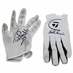 Hale Irwin & Tony Jacklin Signed Personal Golf Gloves JSA ALOA