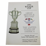 1995 Walker Cup at Royal Porthcawl Golf Club Program - Tiger Woods Only Walker Cup
