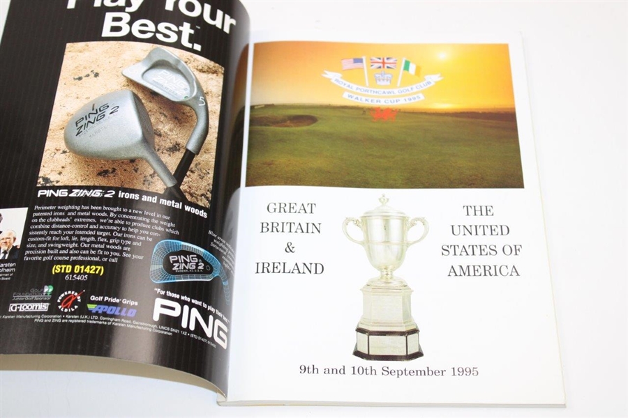 1995 Walker Cup at Royal Porthcawl Golf Club Program - Tiger Woods' Only Walker Cup