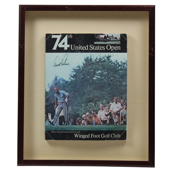 Arnold Palmer Signed 74th US Open program Framed JSA ALOA