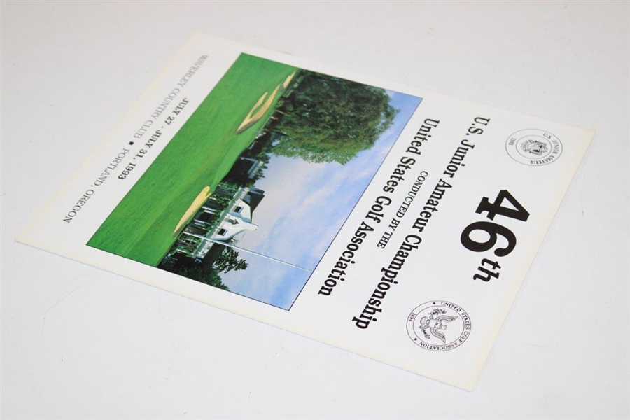 1993 US Junior Amateur Championship at Waverley CC Official Program - Tiger Woods Winner