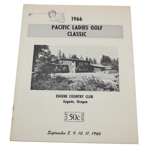 1966 Pacific Ladies Golf Classic at Eugene CC Official Program - Mickey Wright Winner