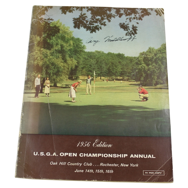 Cary Middlecoff Signed 1956 US Open at Oak Hill CC Official Program JSA ALOA