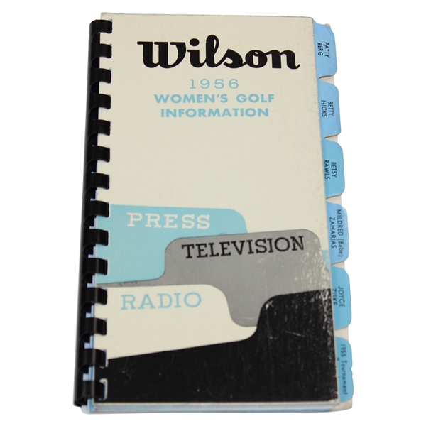 1956 Wilson Women's Golf Information Press Guide (Press, Radio, TV) - Babe, Berg, Rawls, & other