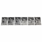 Six (6) Ben Hogan Individual Alex Morrison Stamped Shot Swing Sequence Photos